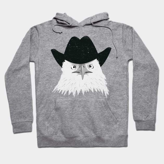 Eagle Cowboy Hipster Hoodie by propellerhead